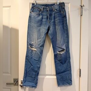 rag & bone Women’s Rosa Mid-Rise Distressed Jeans